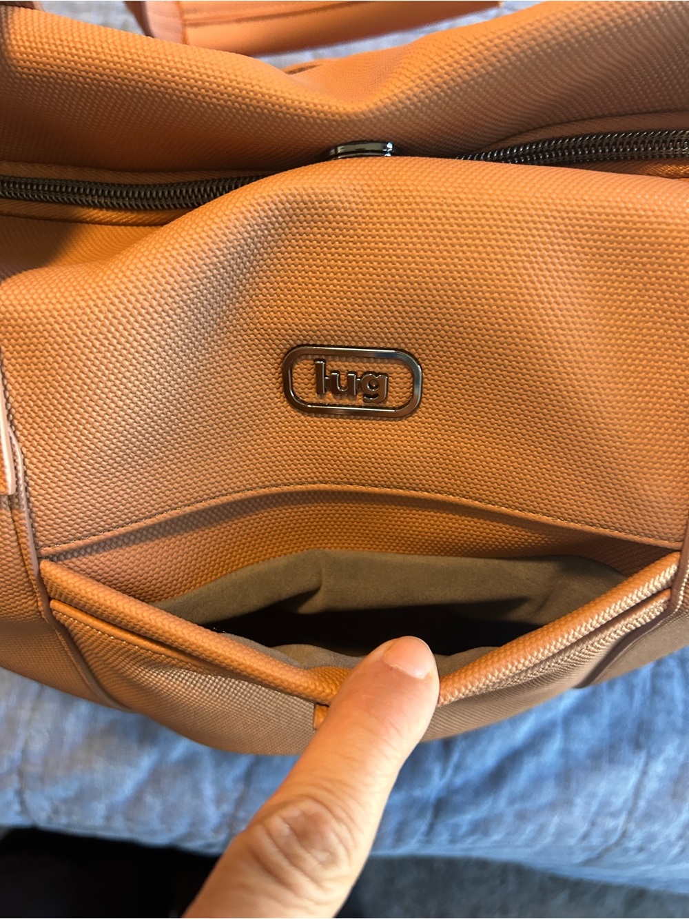 LUG Light Pink Leather-Look Tote Bag with Removable Strap Piper - Picture 3 of 13